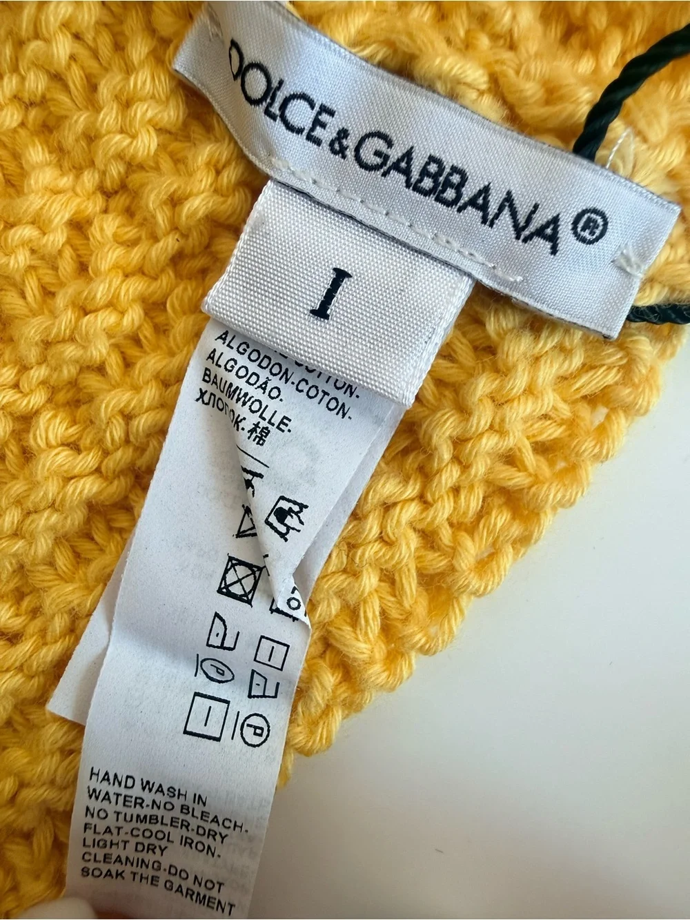 Dolce & Gabbana Baby’s Yellow Pineapple Knit Beanie